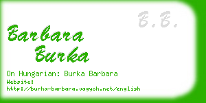 barbara burka business card